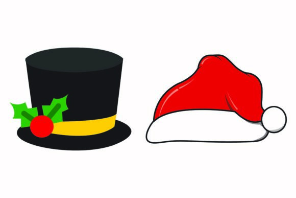 Christmas Cap Celebration Illustrations for Festive Design Projects
