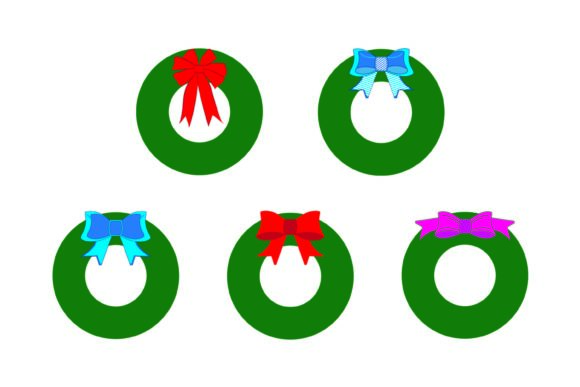 Christmas Circle Hanging Decoration 067 Illustrations