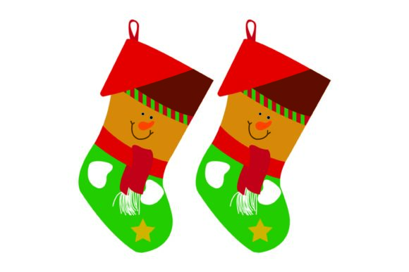Christmas Cute Socks 094 Illustrations for Branding and Marketing