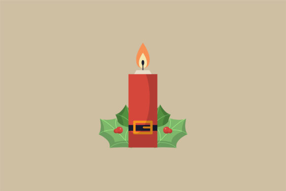 Christmas Day Candle Decorations-01 Illustrations