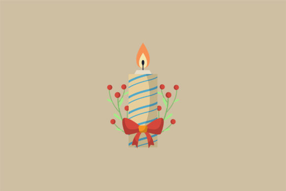 Christmas Day Candle Decorations-02 Illustrations