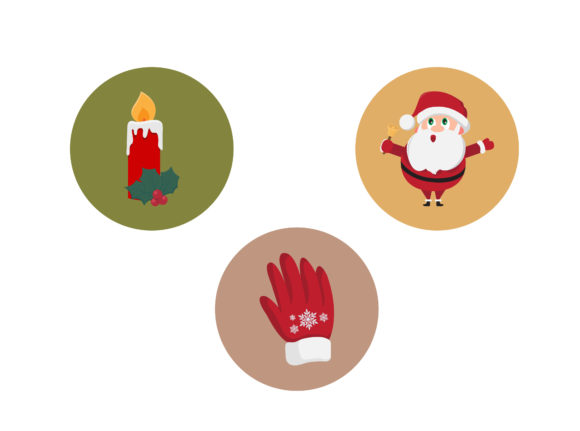 Christmas Icon Santa Claus Vector Bundle for Branding and Packaging
