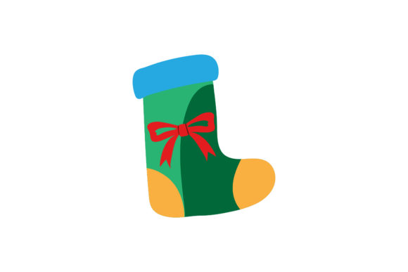 Christmas Illustration Stocking Asset for Digital Sellers
