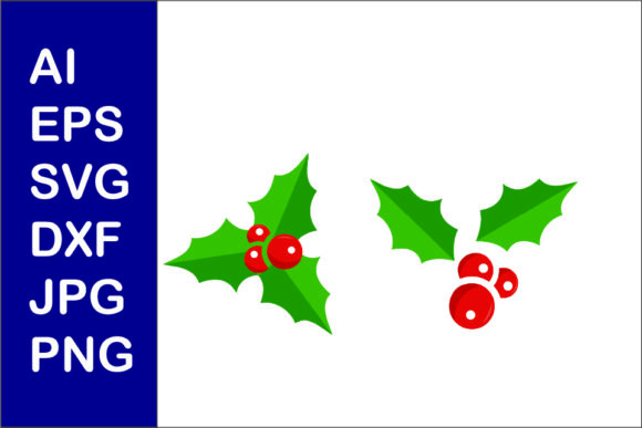Christmas Mistletoe Flat Illustration 003