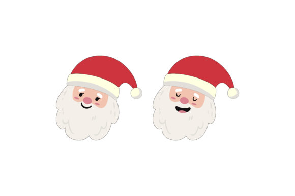 Christmas Santa Head Illustrations for Branding and Marketing