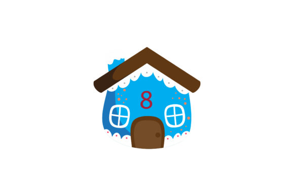 Christmas Snow House Vector for Illustrations