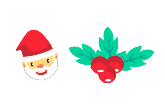 Mistletoe Santa Christmas Illustrations