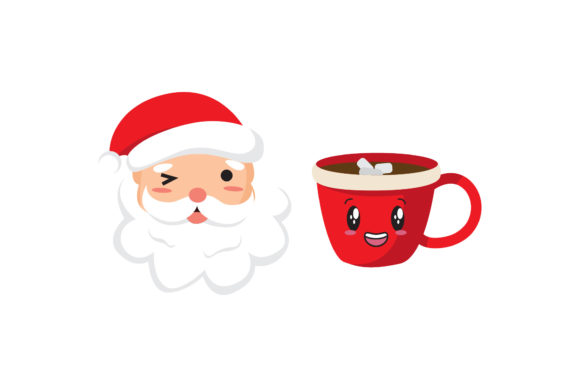 Santa and Drink Christmas Asset